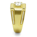 TS552 - Gold 925 Sterling Silver Ring with AAA Grade CZ  in Clear - Alamode