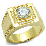 TS552 - Gold 925 Sterling Silver Ring with AAA Grade CZ in Clear - Alamode - Flyclothing LLC