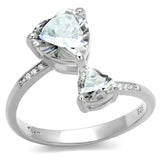 TS556 - Rhodium 925 Sterling Silver Ring with AAA Grade CZ in Clear - Alamode - Flyclothing LLC
