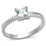 TS558 - Rhodium 925 Sterling Silver Ring with AAA Grade CZ in Clear - Alamode - Flyclothing LLC