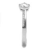 TS560 - Rhodium 925 Sterling Silver Ring with AAA Grade CZ in Clear - Alamode - Flyclothing LLC