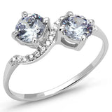TS577 - Rhodium 925 Sterling Silver Ring with AAA Grade CZ in Light Amethyst - Alamode - Flyclothing LLC