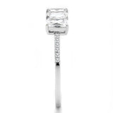 TS579 - Rhodium 925 Sterling Silver Ring with AAA Grade CZ in Clear - Alamode - Flyclothing LLC