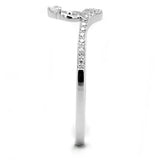 TS583 - Rhodium 925 Sterling Silver Ring with AAA Grade CZ in Clear - Alamode - Flyclothing LLC