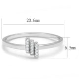 TS584 - Rhodium 925 Sterling Silver Ring with AAA Grade CZ in Clear - Alamode - Flyclothing LLC
