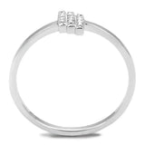 TS584 - Rhodium 925 Sterling Silver Ring with AAA Grade CZ in Clear - Alamode - Flyclothing LLC