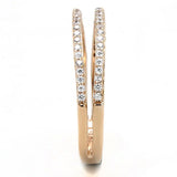 TS588 - Rose Gold 925 Sterling Silver Ring with AAA Grade CZ in Clear - Alamode - Flyclothing LLC
