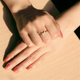 TS593 - Gold 925 Sterling Silver Ring with AAA Grade CZ in Clear - Alamode - Flyclothing LLC