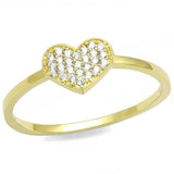 TS596 - Gold 925 Sterling Silver Ring with AAA Grade CZ in Clear - Alamode - Flyclothing LLC