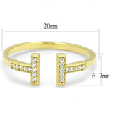 TS598 - Gold 925 Sterling Silver Ring with AAA Grade CZ in Clear - Alamode - Flyclothing LLC