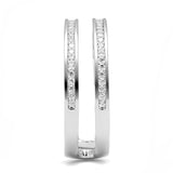 TS605 - Rhodium 925 Sterling Silver Ring with AAA Grade CZ  in Clear - Alamode
