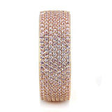 TS612 - Rose Gold 925 Sterling Silver Ring with AAA Grade CZ in Light Rose - Alamode - Flyclothing LLC