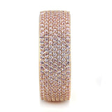 TS612 - Rose Gold 925 Sterling Silver Ring with AAA Grade CZ  in Light Rose - Alamode