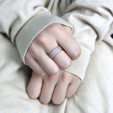 TS612 - Rose Gold 925 Sterling Silver Ring with AAA Grade CZ in Light Rose - Alamode - Flyclothing LLC