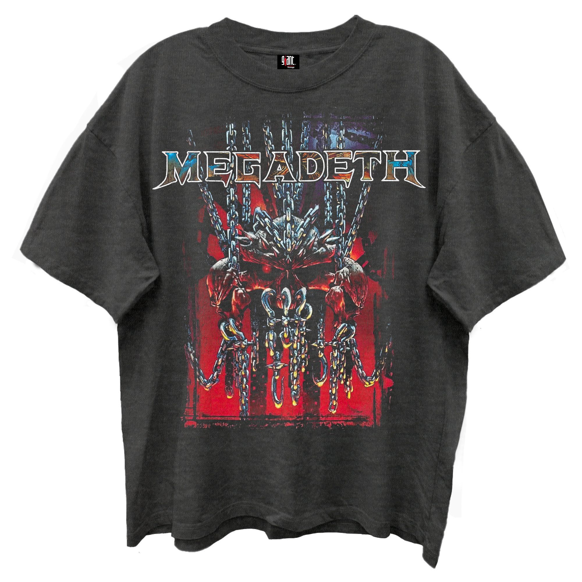 MEGADEATH CHAOS CHAINS VINTAGE BLACK T-SHIRT/GIANT VINTAGE