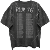 AC/DC HIGH VOLTAGE 76 TOUR FRT/BACK ALL OVER PRINT VINTAGE BLACK T-SHIRT/GIANT VINTAGE
