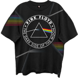 PINK FLOYD DARK SIDE OF THE MOON ALL OVER PRINT BLACK T-SHIRT/GIANT VINTAGE