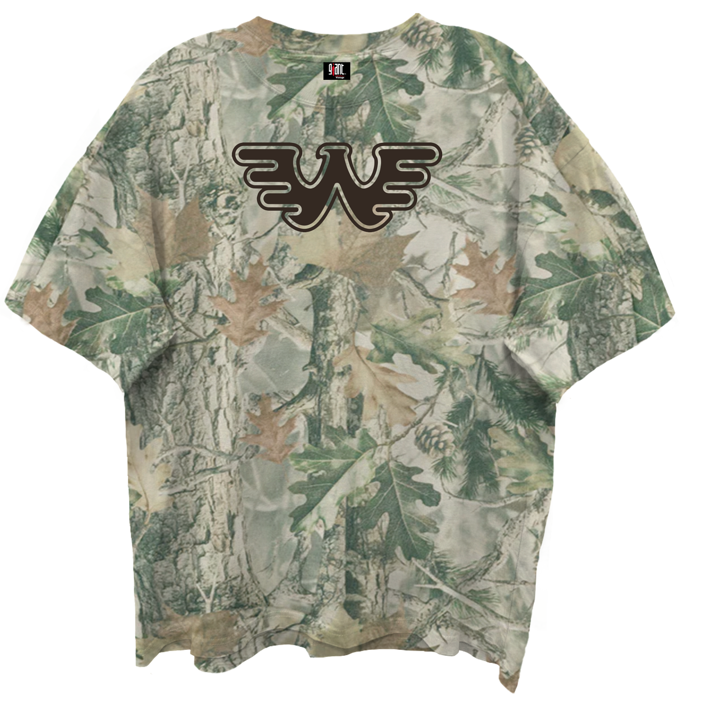 WALYON JENNINGS LOGO SQUARES FRT/BACK WOODLAND CAMO T-SHIRT/S