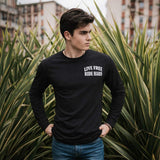 Live Free Ride Hard - Men's Long Sleeve Biker Tee - Unik Just for Bikers - Flyclothing LLC