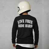 Live Free Ride Hard - Men's Long Sleeve Biker Tee - Unik Just for Bikers - Flyclothing LLC