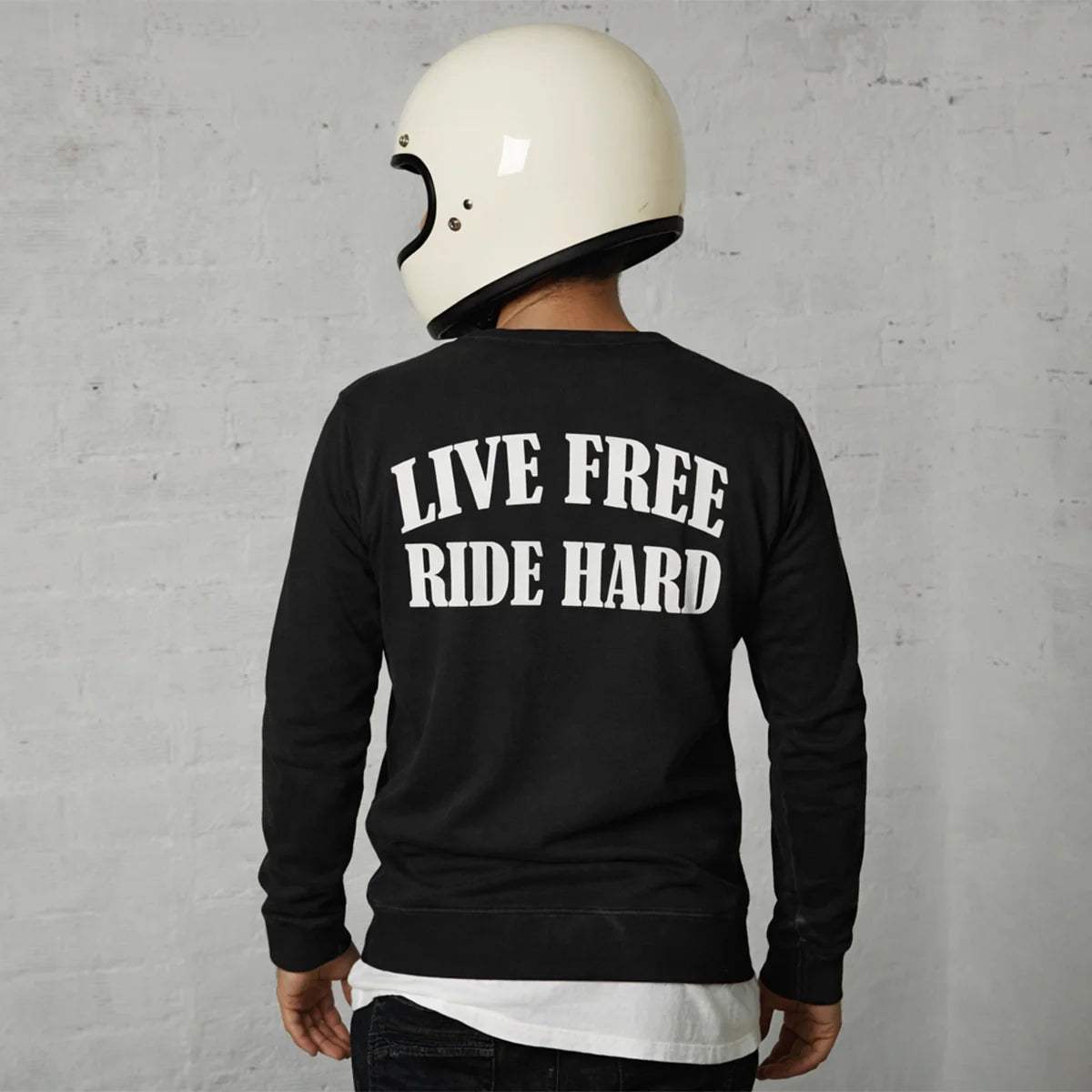 Live Free Ride Hard - Men's Long Sleeve Biker Tee - Unik Just for Bikers - Flyclothing LLC