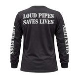 Loud Pipes Save Lives - Men's Long Sleeve Biker Tee - Unik Just for Bikers - Flyclothing LLC