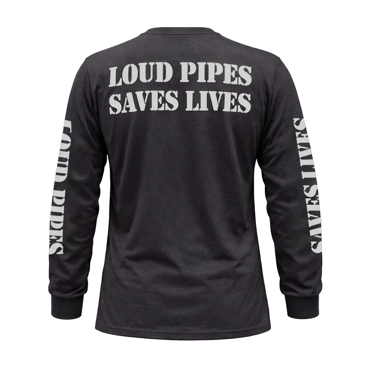 Loud Pipes Save Lives - Men's Long Sleeve Biker Tee - Unik Just for Bikers - Flyclothing LLC