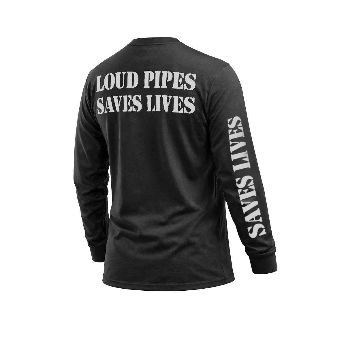 Loud Pipes Save Lives - Men's Long Sleeve Biker Tee - Unik Just for Bikers - Flyclothing LLC