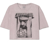 Tupac Cali Love Oversize Crop Top - Tupac