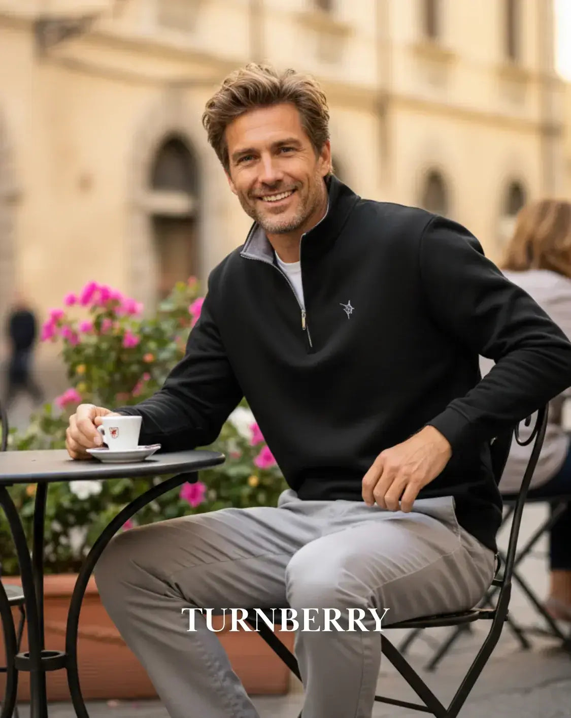 Turnberry Quarter Zip Smooth Knit - White Water Life - Flyclothing LLC