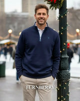Turnberry Quarter Zip Smooth Knit - White Water Life - Flyclothing LLC