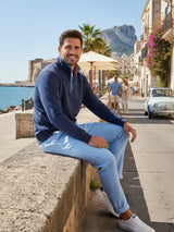 Turnberry Quarter Zip Smooth Knit - White Water Life - Flyclothing LLC