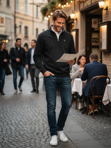 Turnberry Quarter Zip Smooth Knit - White Water Life - Flyclothing LLC