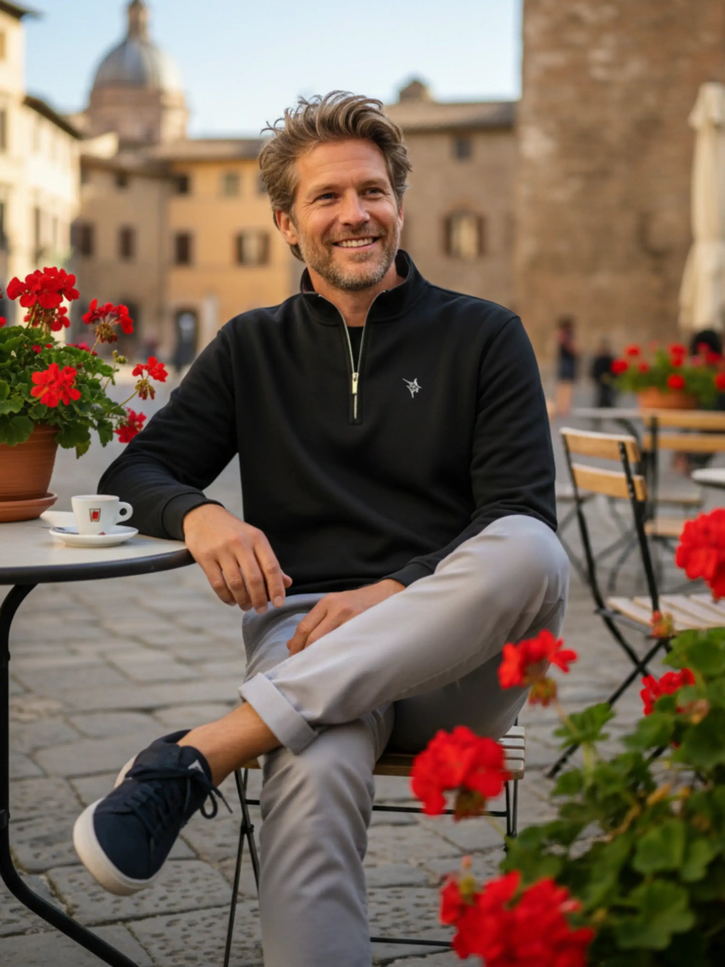 Turnberry Quarter Zip Smooth Knit - White Water Life - Flyclothing LLC
