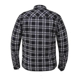 Shield - Mens Black & White Armored Flannel - Unik Just for Bikers - Flyclothing LLC