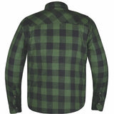 Warrior - Mens Black & Green Armored Flannel - Unik Just for Bikers - Flyclothing LLC