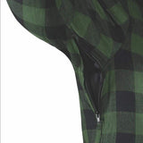 Warrior - Mens Black & Green Armored Flannel - Unik Just for Bikers - Flyclothing LLC