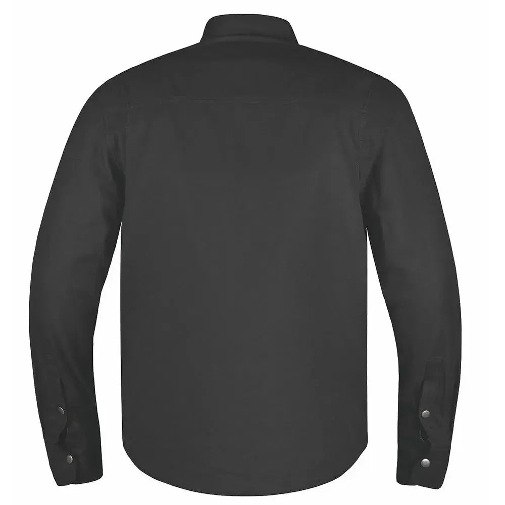 Defender - Mens Black Armored Flannel - Unik Just for Bikers - Flyclothing LLC