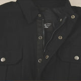 Defender - Mens Black Armored Flannel - Unik Just for Bikers - Flyclothing LLC