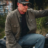 Sargeant - Mens Green Armored Flannel - Unik Just for Bikers - Flyclothing LLC