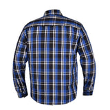 TW216.00 - MENS BLACK AND BLUE FLANNEL SHIRT - Unik Just for Bikers - Flyclothing LLC