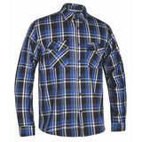 TW216.00 - MENS BLACK AND BLUE FLANNEL SHIRT - Unik Just for Bikers - Flyclothing LLC