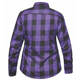 TW255.17 - Ladies Black and Purple Flannel Shirt