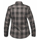 TW255.20 - Ladies Black and Gray Flannel Shirt - Unik Just for Bikers