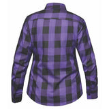 Valkarie - Ladies Black & Purple Armored Flannel - Unik Just for Bikers - Flyclothing LLC