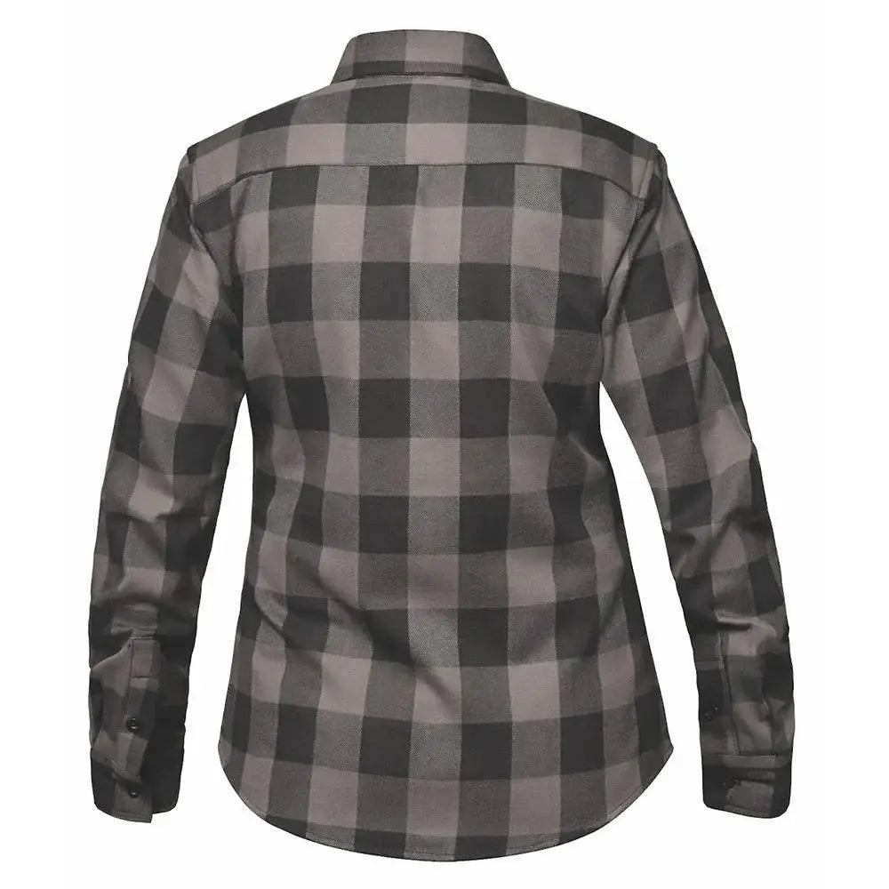 Ashwood - Ladies Black & Gray Armored Flannel - Unik Just for Bikers - Flyclothing LLC