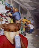 Black Market Art Company Tagger Teddy Print