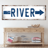River Arrow Sign - Tailored Canvases - Flyclothing LLC