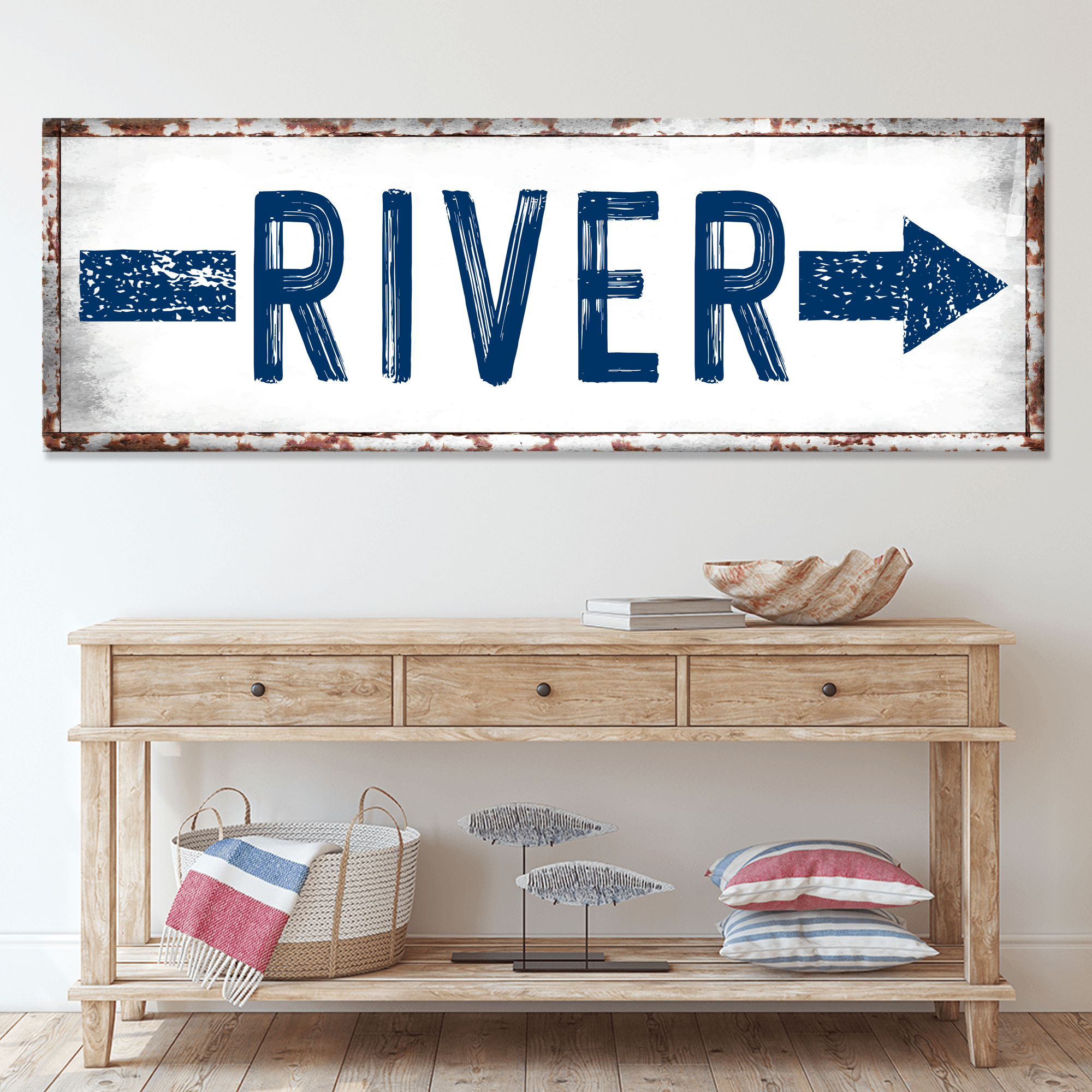 River Arrow Sign - Tailored Canvases - Flyclothing LLC
