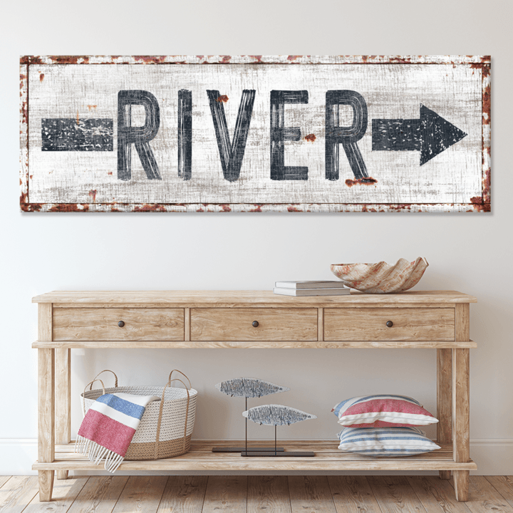 River Arrow Sign - Tailored Canvases - Flyclothing LLC